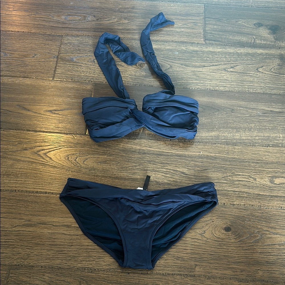 Seafolly Navy Blue Women's Swimwear Set
